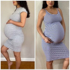 2 size small fitted maternity dresses